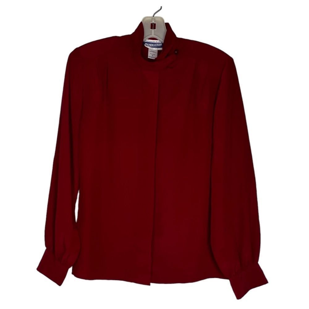 Vintage Pendleton Red Petite Blouse